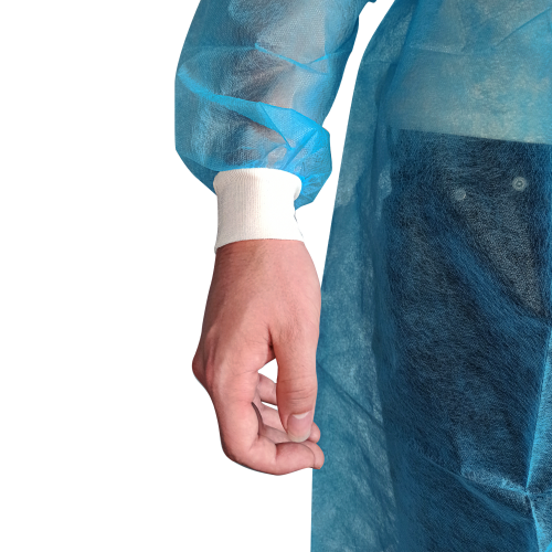 Zdravotnický plášť z netkané textilie 25g s manžetou Fartuch_medyczny_włóknina_25g_z_mankietem.png