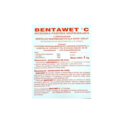 Bentawet C na průjem u krav a telat 1 kg Bentawet C.png