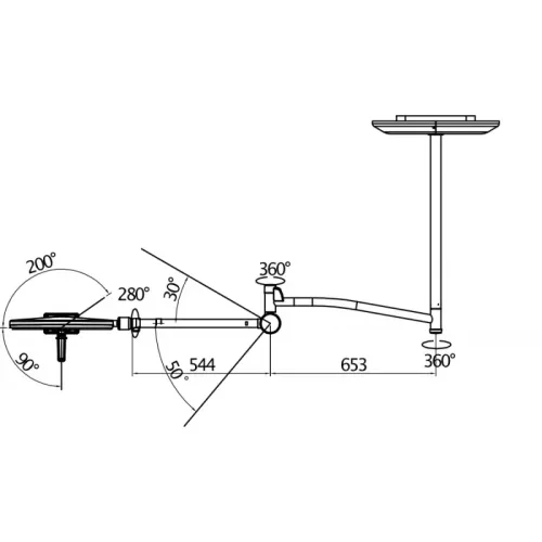 Léčebná a operační lampa Luvis S300C lampa-zabiegowo-operacyjna-bezcieniowa-s300c-sufitowa (4).webp