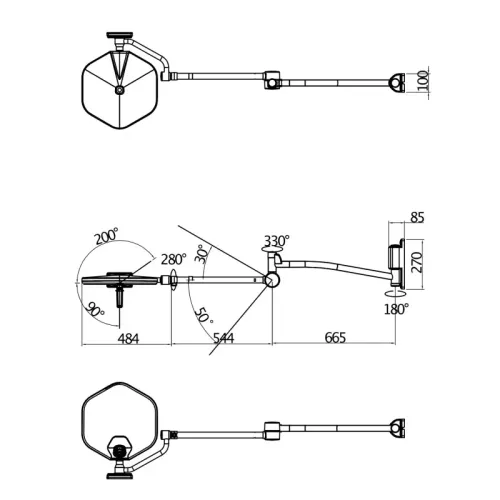 Léčebná a operační lampa S300W Luvis lampa-zabiegowo-operacyjna-bezcieniowa-s300w-scienna (1).webp
