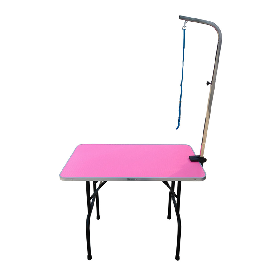 Stół trymerski z wysięgnikiem 95x55 cm róż 4Paws.png