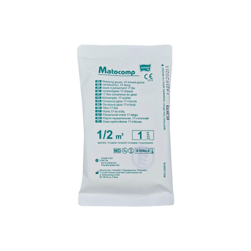 Matocomp 17pramenná sterilní obvazová gáza Gaza opatrunkowa jałowa Matocomp 17 nitkowa.png