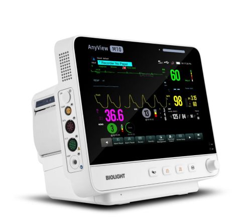 Pacientský monitor M10 Biolight Kardiomonitor M10 Biolight z 10,4-calowym ekranem dotykowym monitoruje EKG, SpO₂, NIBP, oddech i temperaturę. Lekki, mobilny, z funkcją rozpoznawania arytmii i długą pracą na baterii – idealny do opieki weterynaryjnej i medycznej.