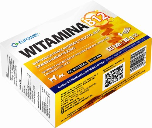 Vitamin B12 pro psy a kočky 30 ks. Eurowet Witamina_B12_50tab_op_bc-min.jpg